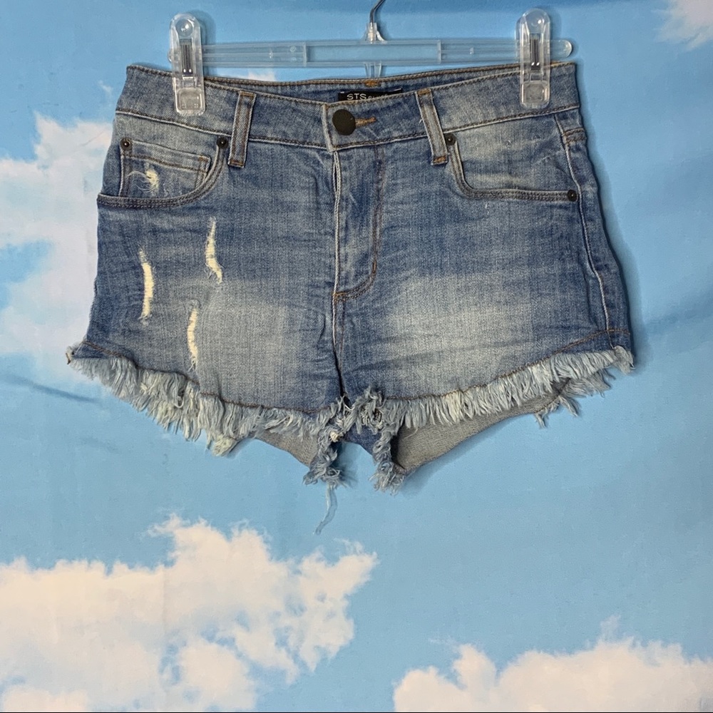 STS Blue- Raw Hem Distressed Denim Shorts size 24